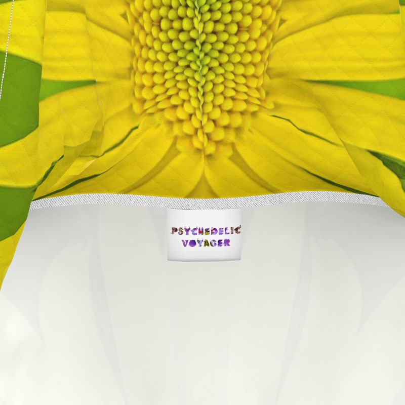 Hoodie Dress - Leopards Bane Easter Daisy Print - Psychedelic Voyager Art Collection