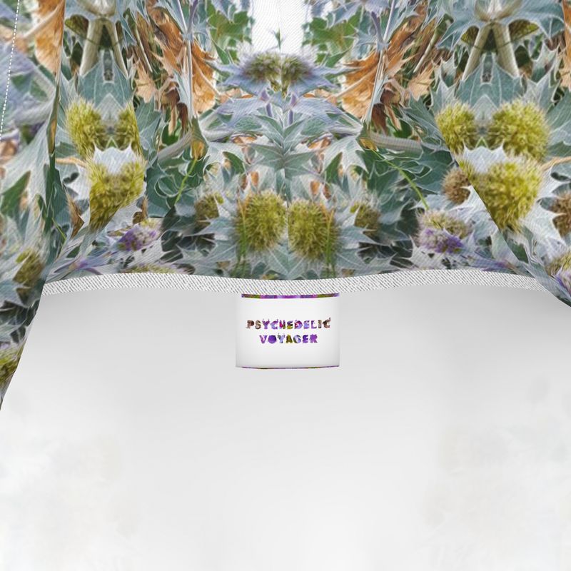 Hoodie Dress - Sea Holly Hoodie - Psychedelic Voyager Art Collection