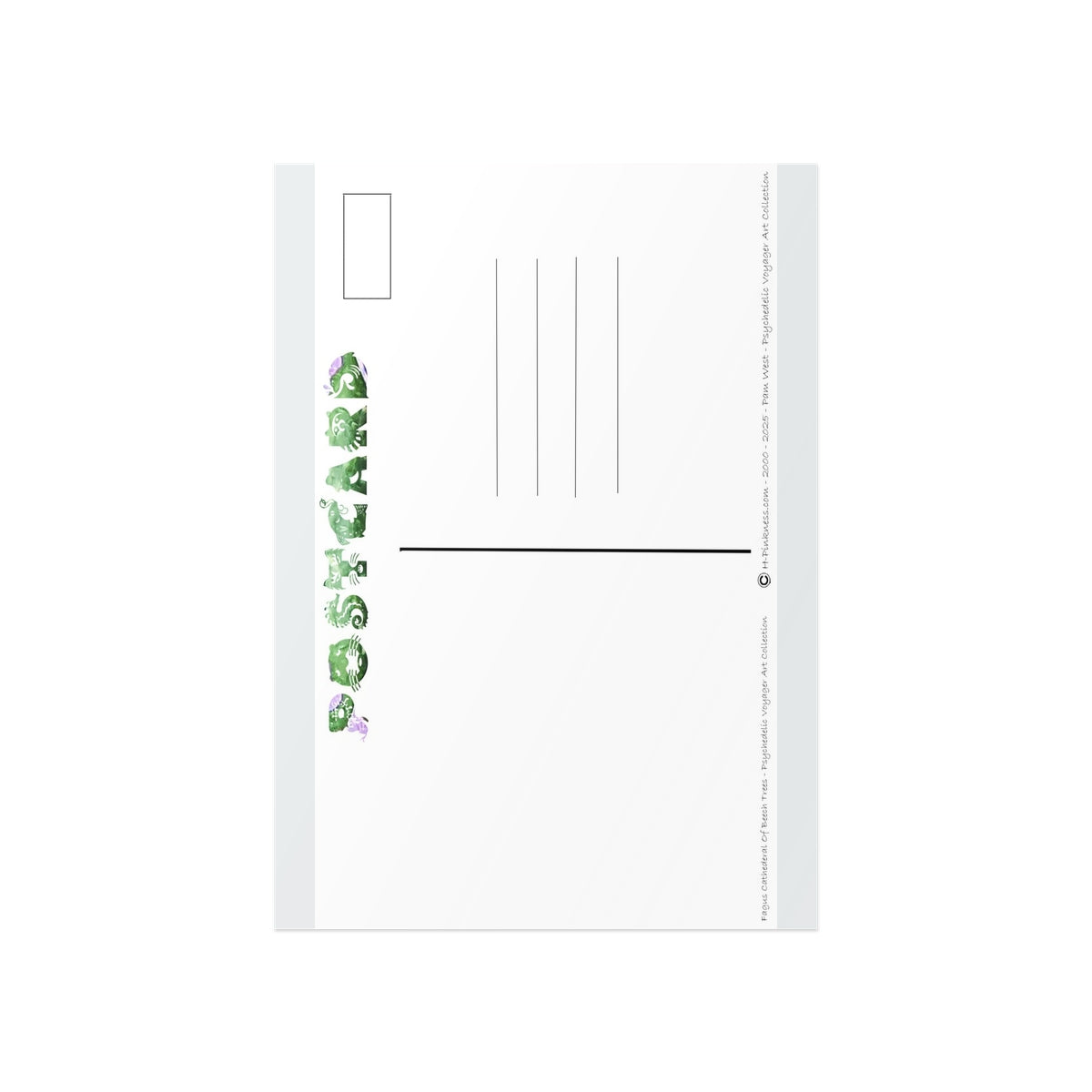 Classic Postcard - Fagus Cathederal of Trees - Psychedelic Voyager Art Collection