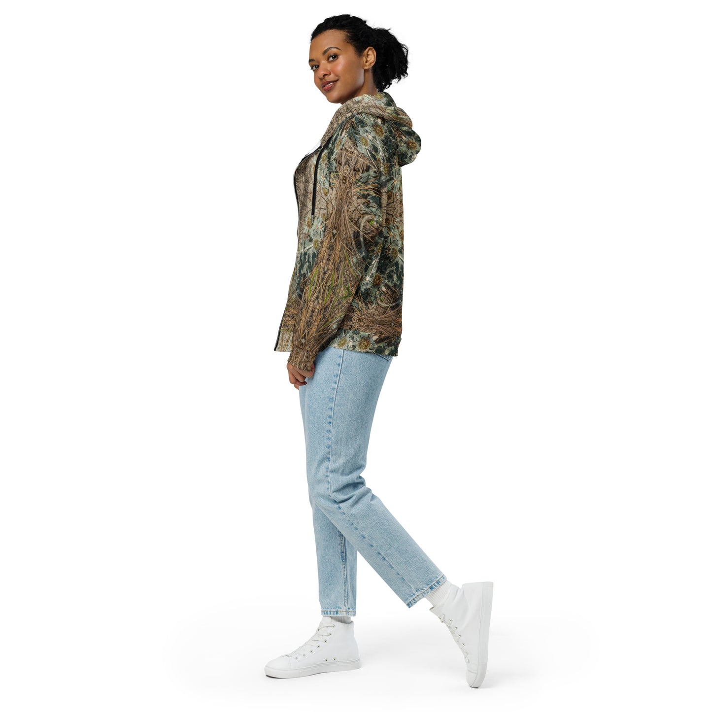 Unisex Zip Hoodie - Lysergic Journeys Sea Holly - Psychedelic Voyager Art Collection