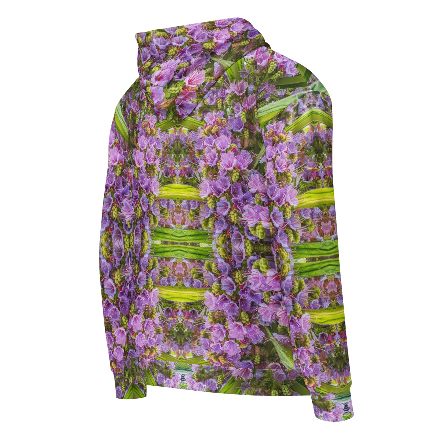 Unisex Zip Hoodie - Echium Pink Fountain #1 Print - Psychedelic Voyager Art Collection -