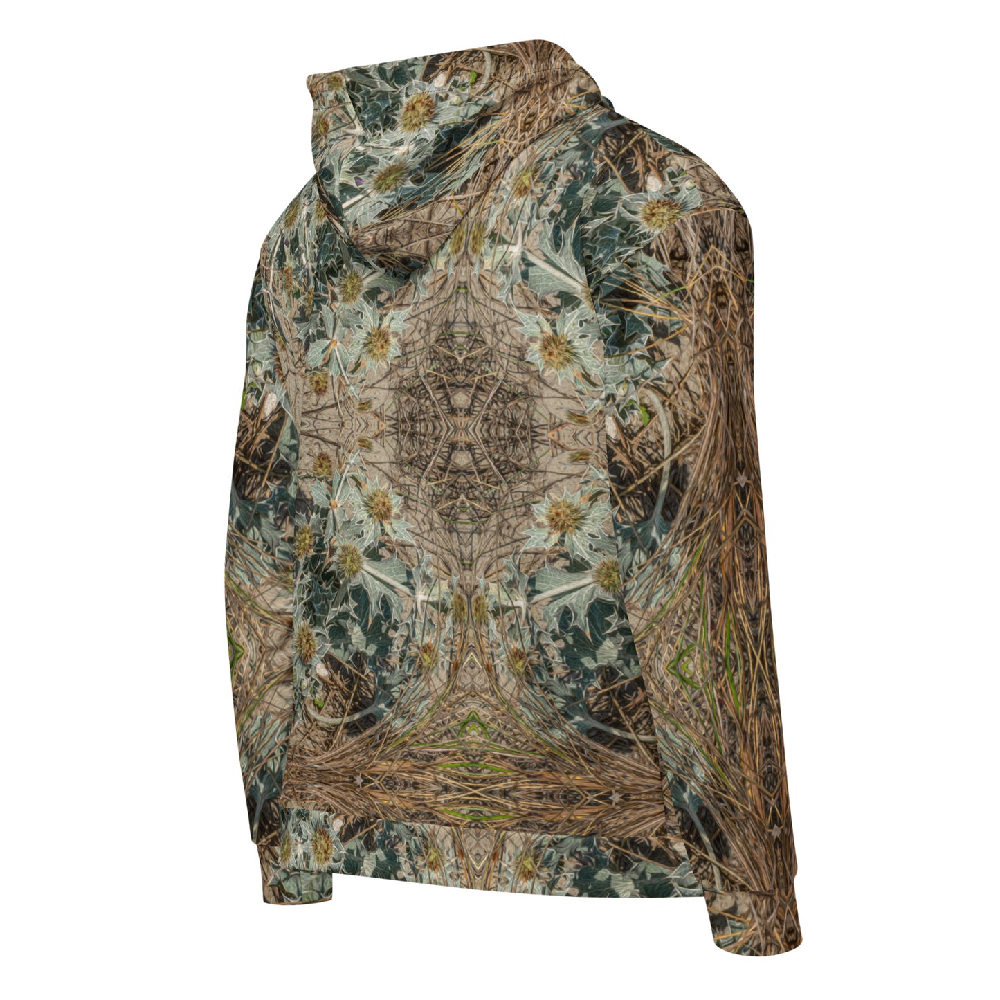Unisex Zip Hoodie - Lysergic Journeys Sea Holly - Psychedelic Voyager Art Collection