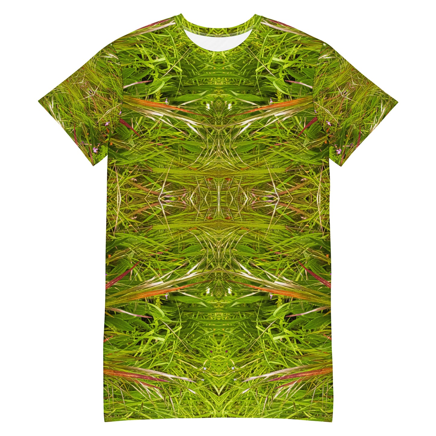T-Shirt Dress - Grass is Greener #2 Print - Psychedelic Voyager Art Collection -