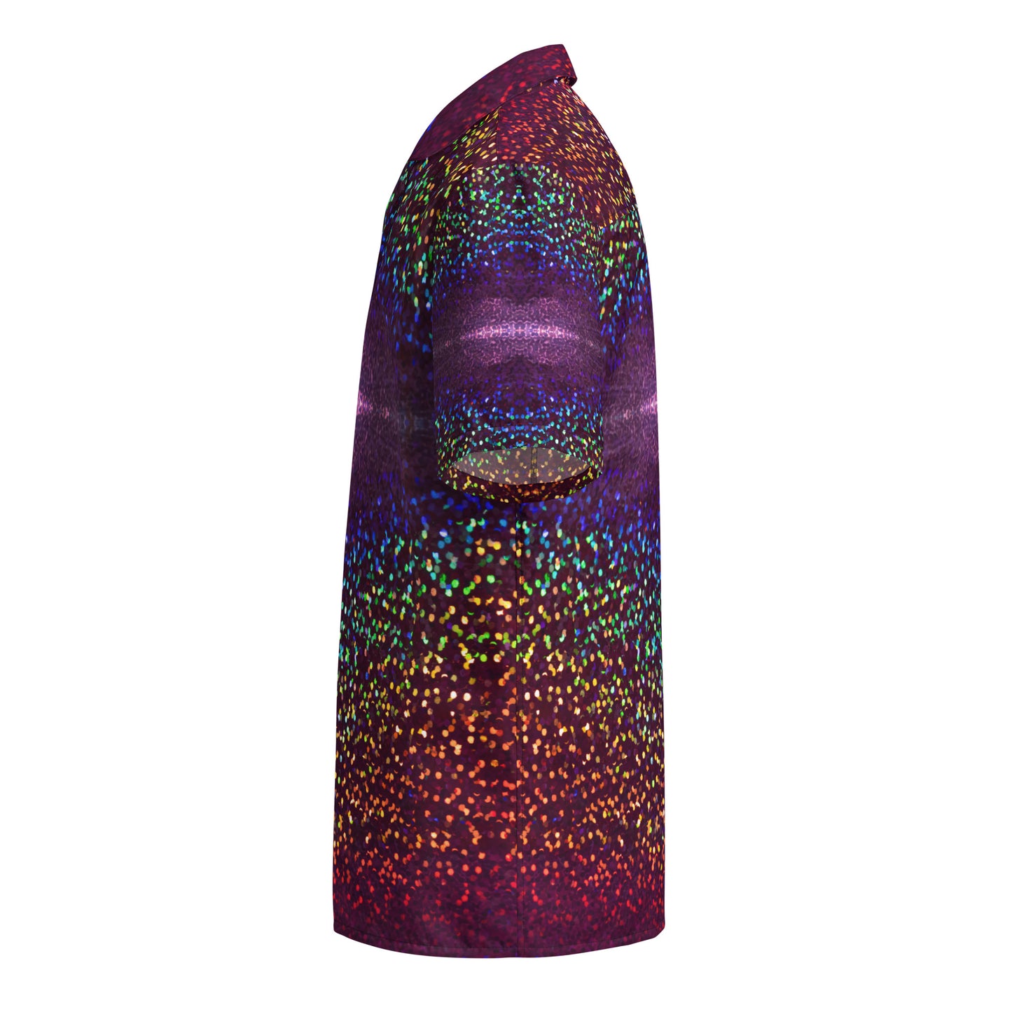 Unisex Button Shirt - Infinite Iridescent Print - Psychedelic Voyager Art Collection -