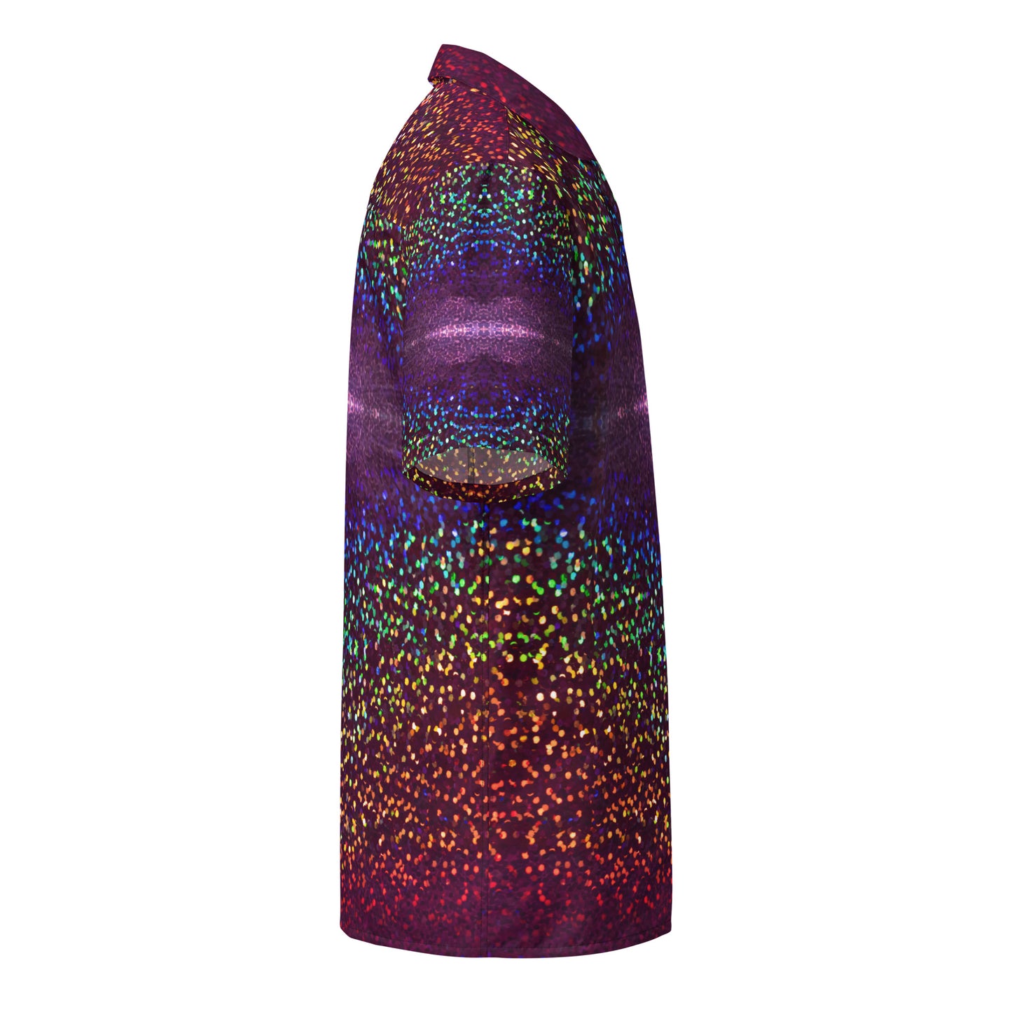 Unisex Button Shirt - Infinite Iridescent Print - Psychedelic Voyager Art Collection -