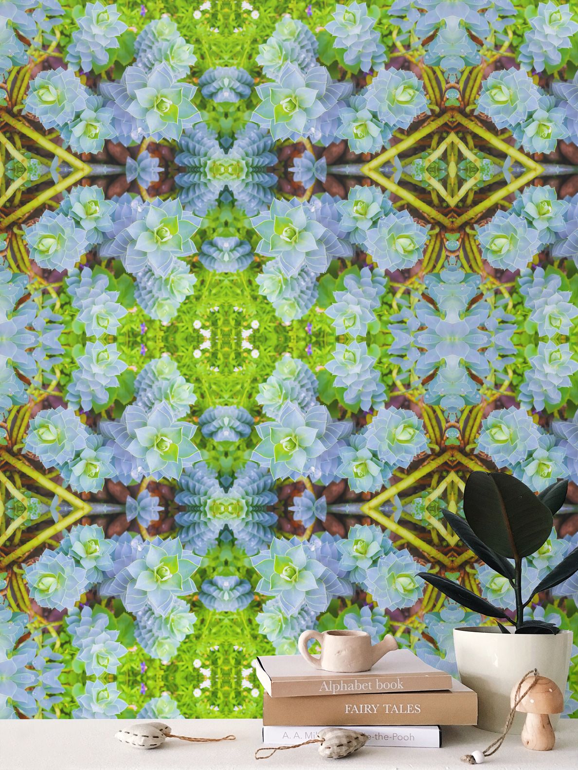 Wall Paper - Myrtle Spurge #1 - Psychedelic Voyager Art Collection