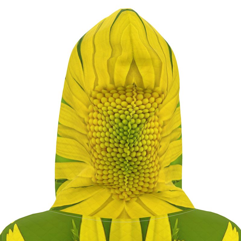 Hoodie Dress - Leopards Bane Easter Daisy Print - Psychedelic Voyager Art Collection
