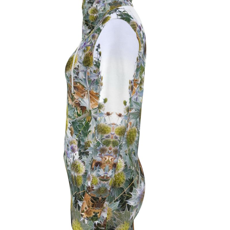 Hoodie Dress - Sea Holly Hoodie  - Psychedelic Voyager Art Collection