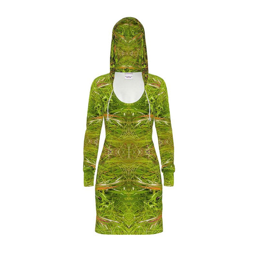 Hoodie Dress - Grass is Greener Print - Psychedelic Voyager Art Collection