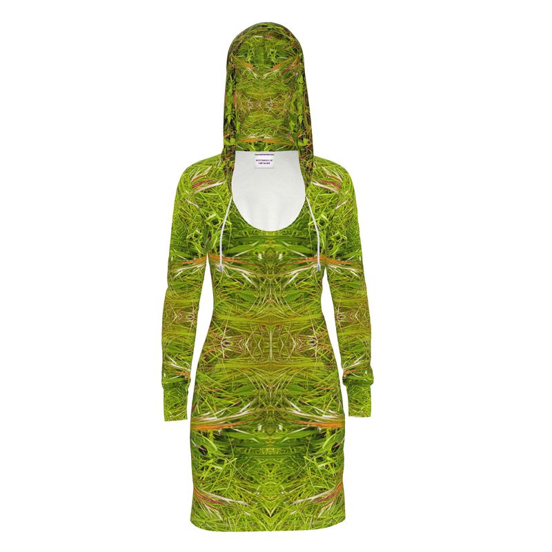 Hoodie Dress - Grass is Greener Print - Psychedelic Voyager Art Collection