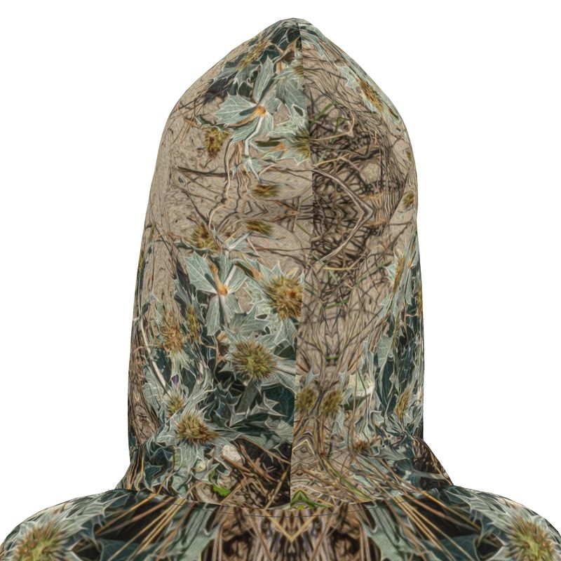 Hoodie Dress - Lysergic Journey Sea Holly Print - Psychedelic Voyager Art Collection
