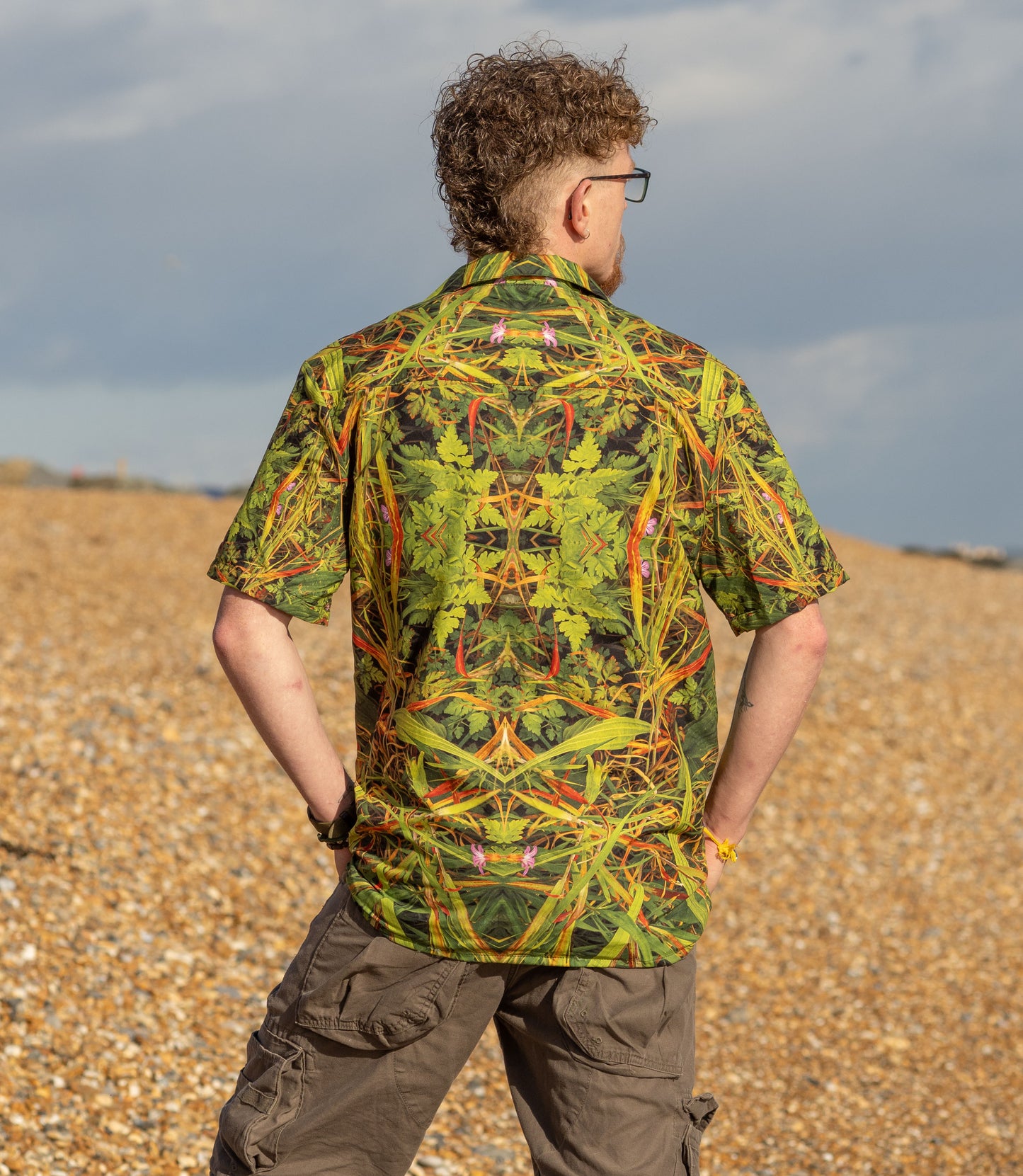 Unisex Button Shirt - Grass is Greener Print - Psychedelic Voyager Art Collection