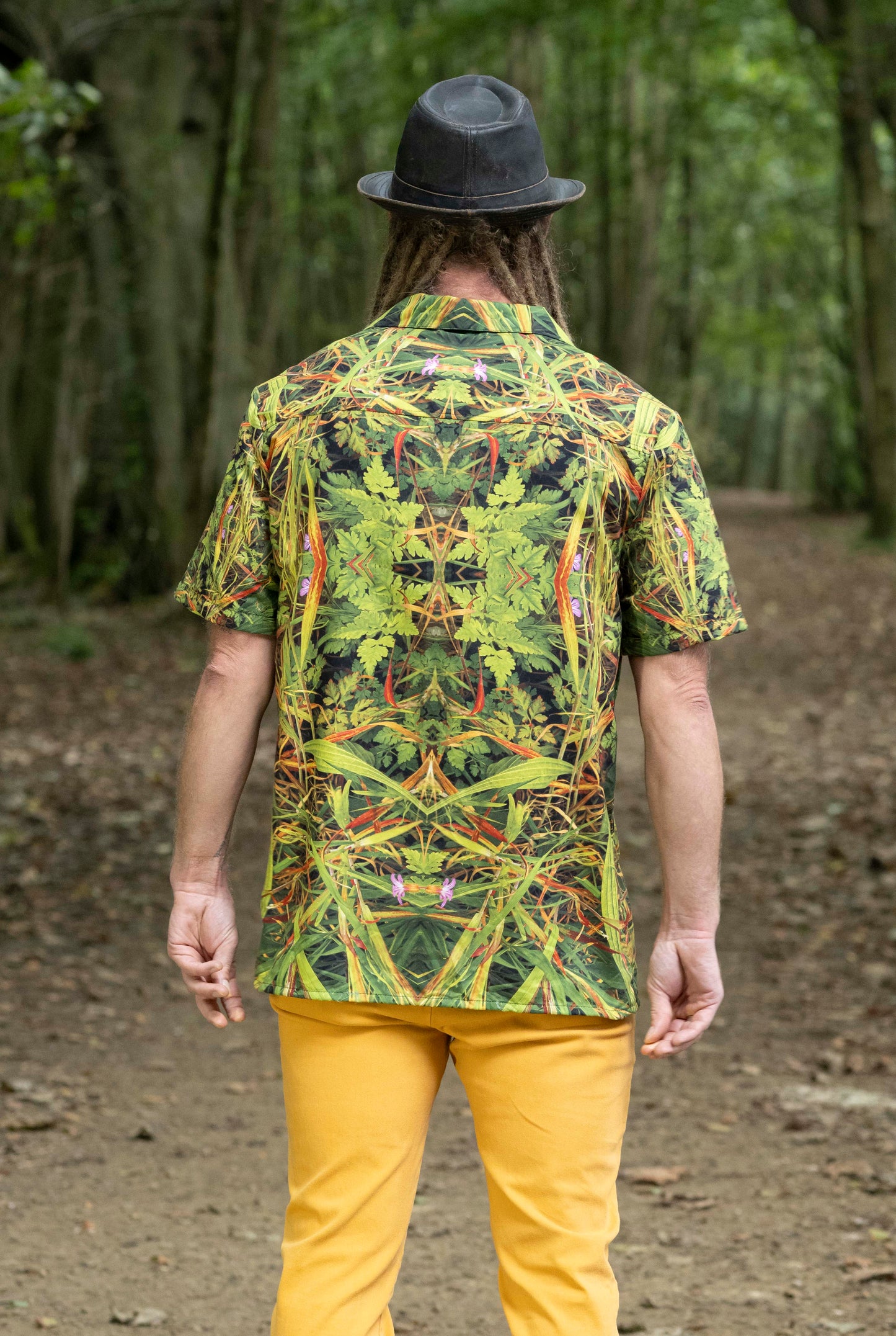 Unisex Button Shirt - Grass is Greener Print - Psychedelic Voyager Art Collection