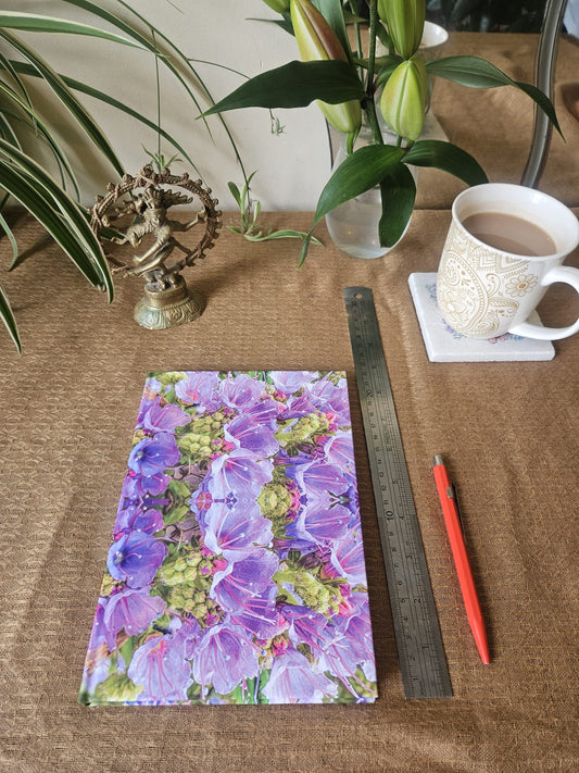 Hardback Journal - Echium Pink Fountain - Psychedelic Voyager Art Collection