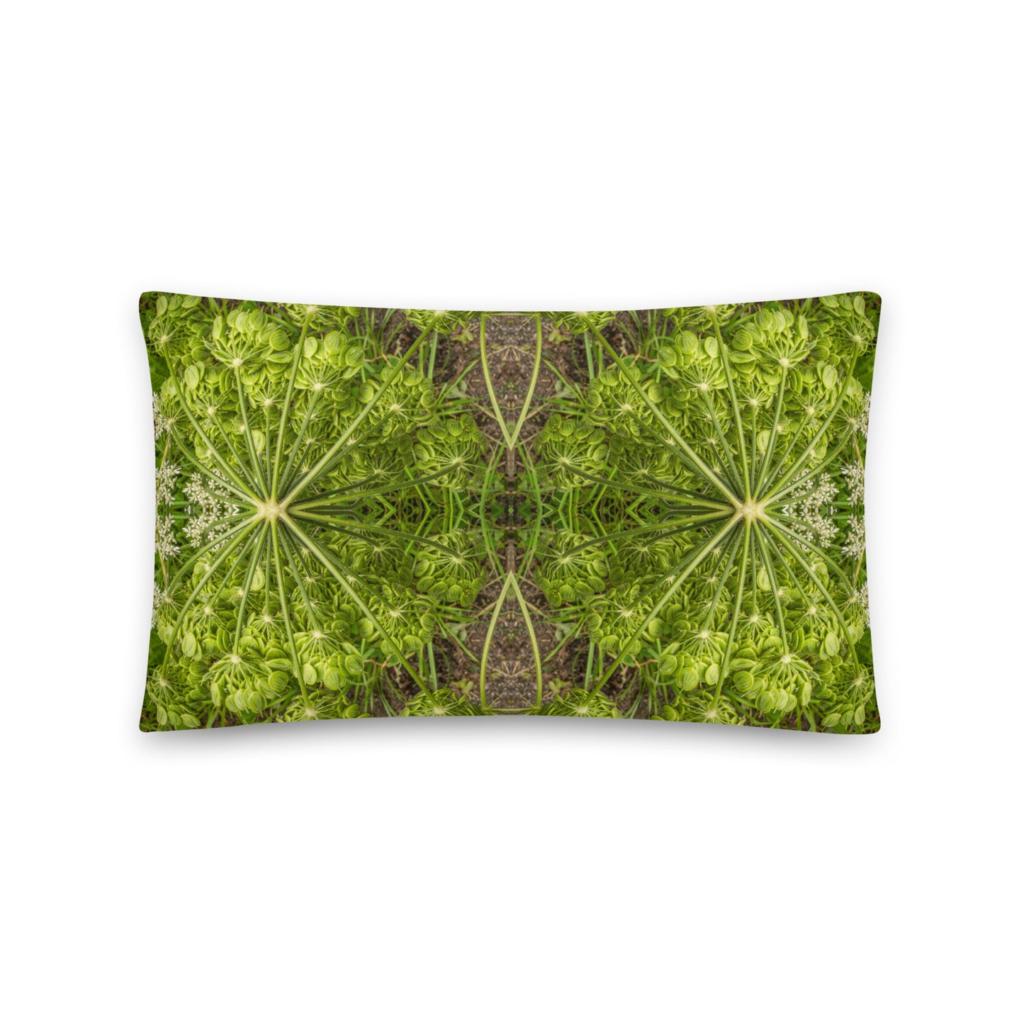 Basic Pillow - Cow Parsley Print - Psychedelic Voyager Art Collection - 20x12