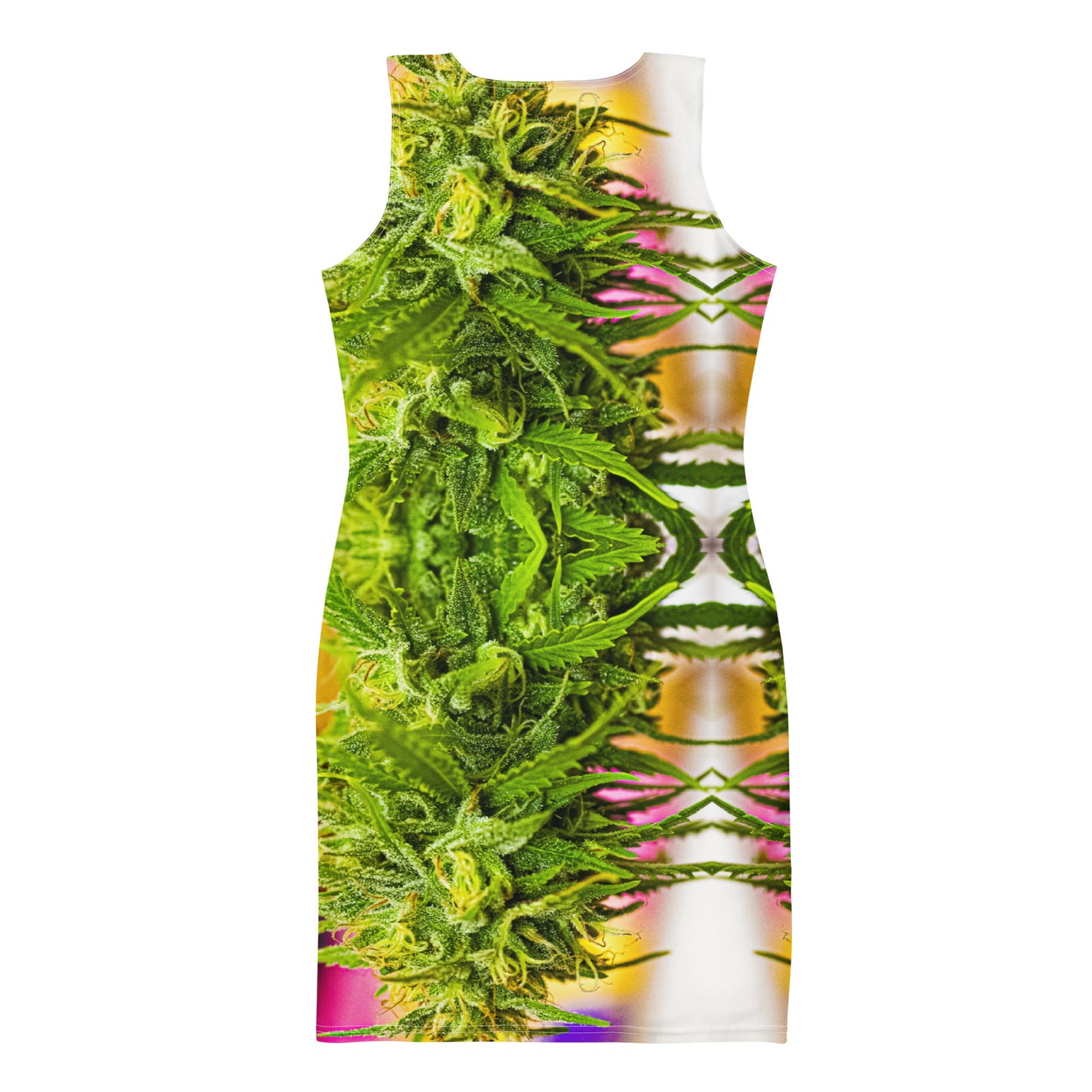 Bodycon Dress - Cannabis Mary Jane Print - Psychedelic Voyager Art Collection