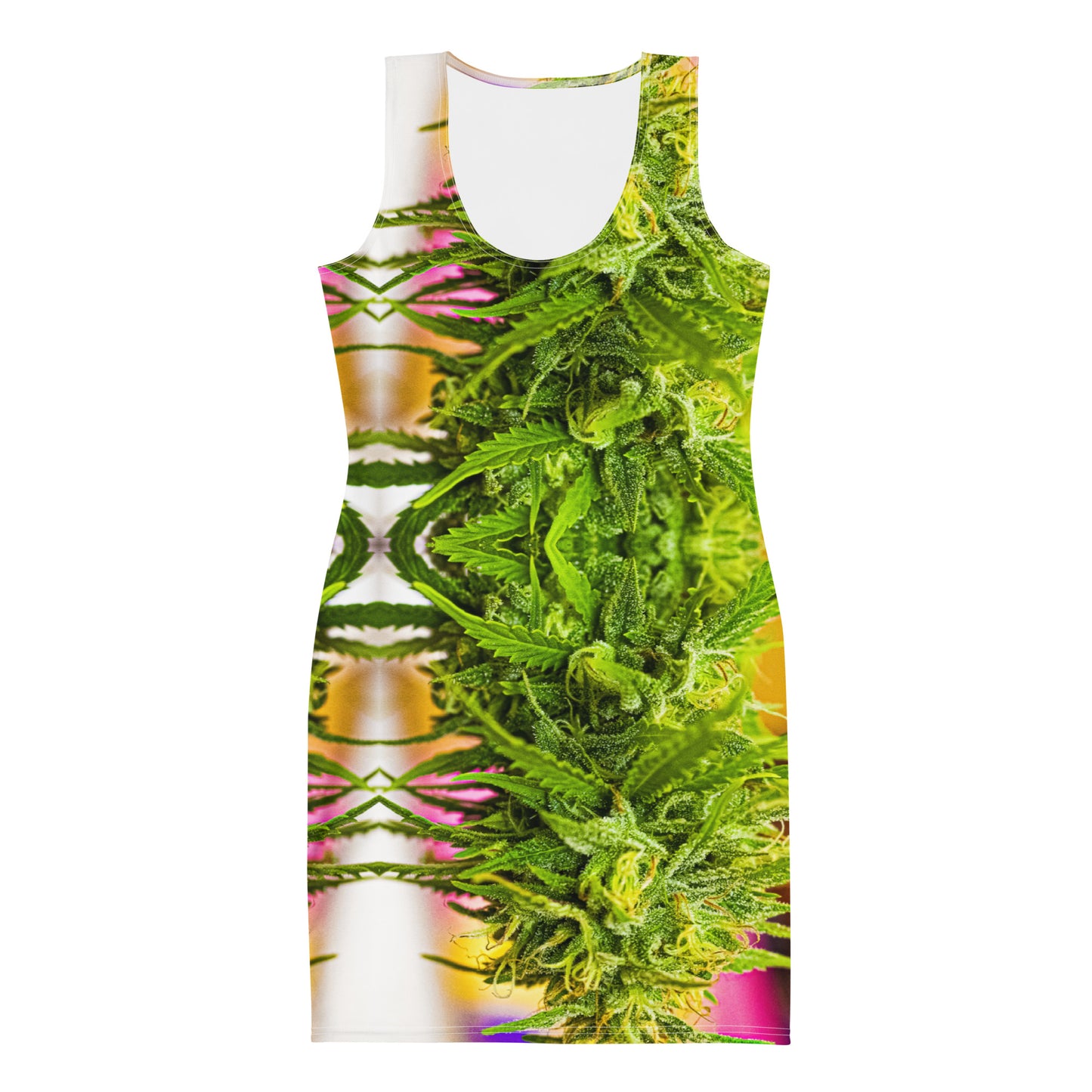 Bodycon Dress - Cannabis Mary Jane Print - Psychedelic Voyager Art Collection