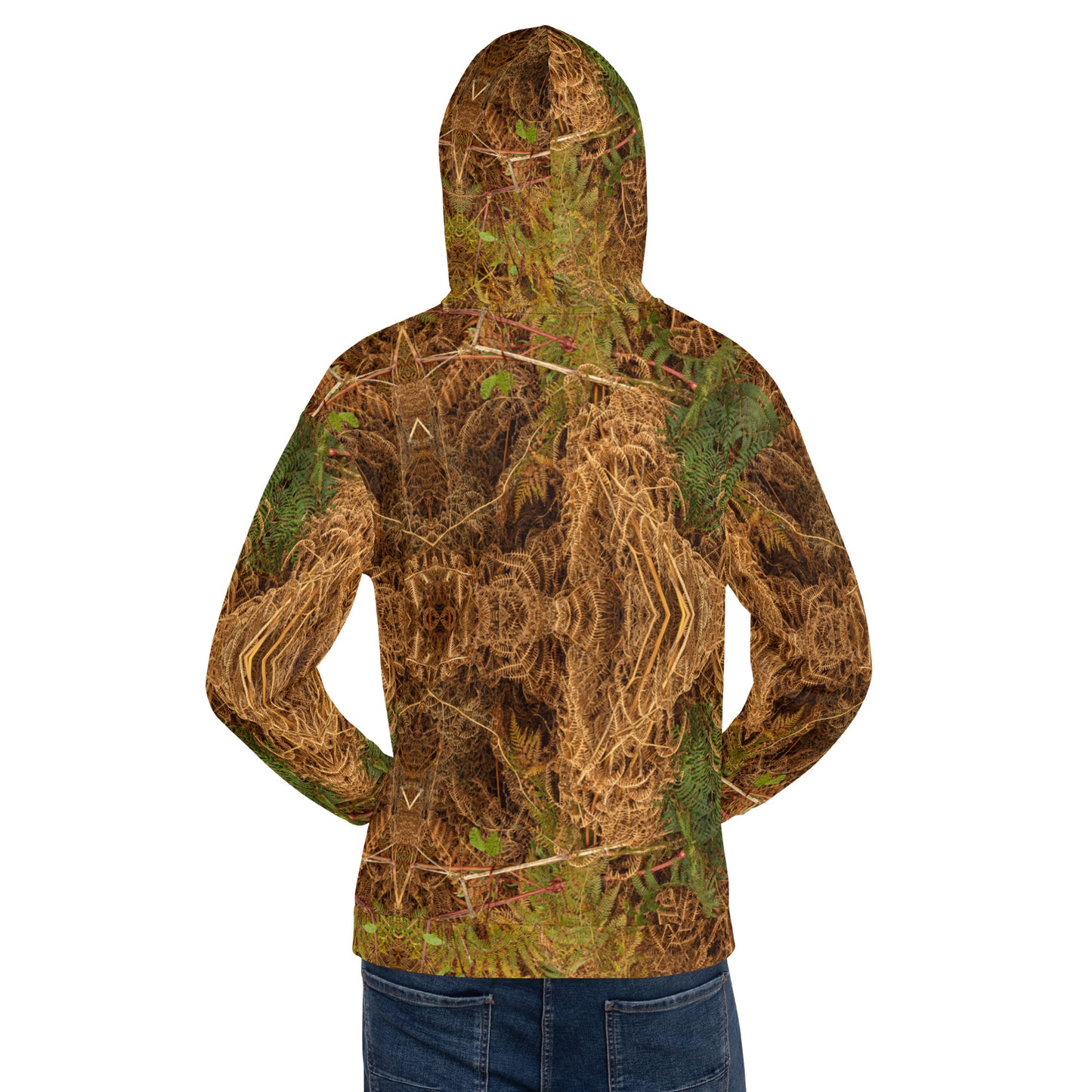 Unisex Hoodie - Fern Synergy Life & Decay Print - Psychedelic Voyager Art Collection