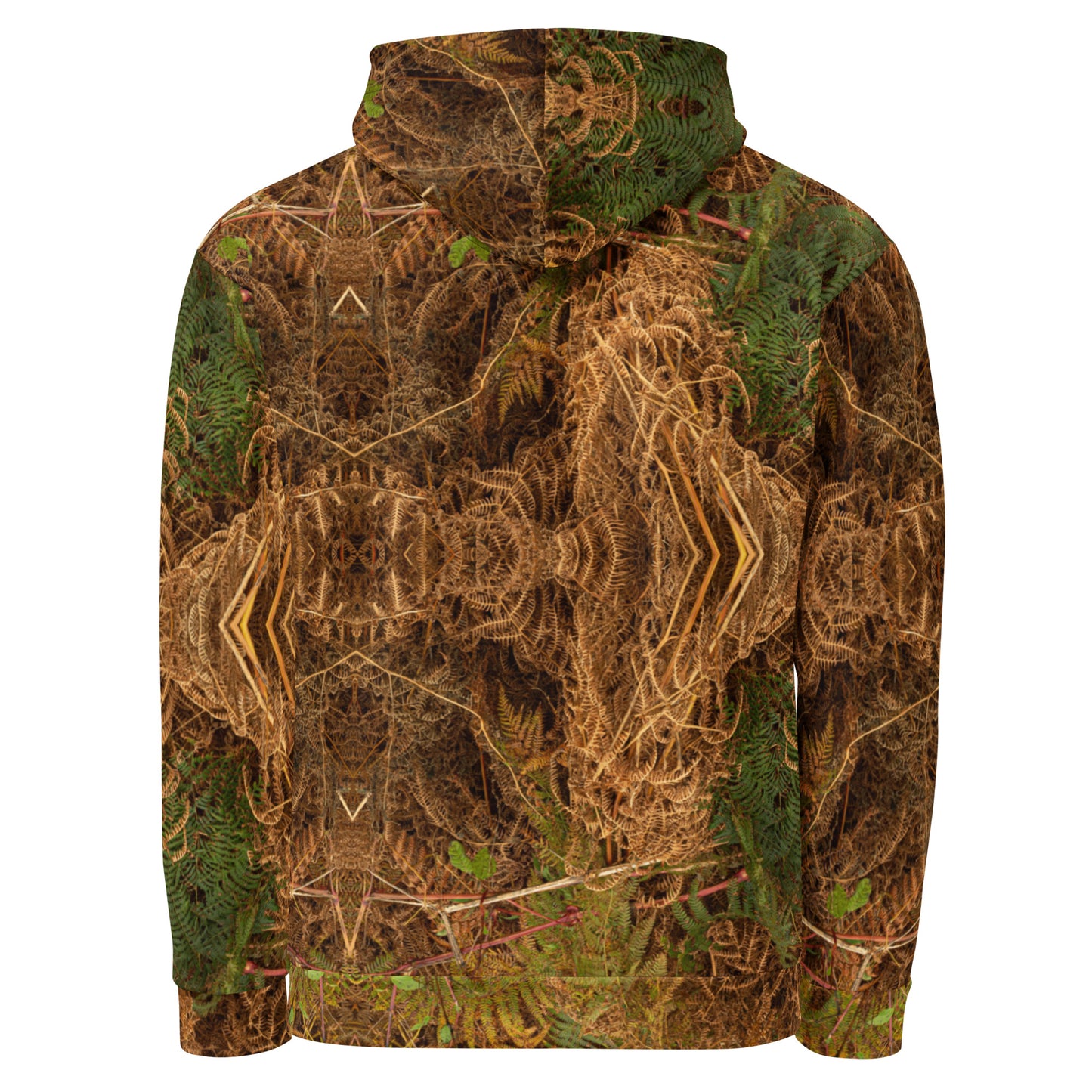 Unisex Hoodie - Fern Synergy Life & Decay Print - Psychedelic Voyager Art Collection