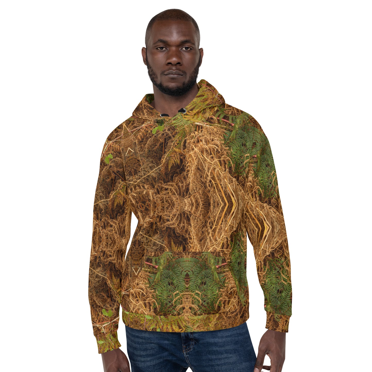 Unisex Hoodie - Fern Synergy Life & Decay Print - Psychedelic Voyager Art Collection