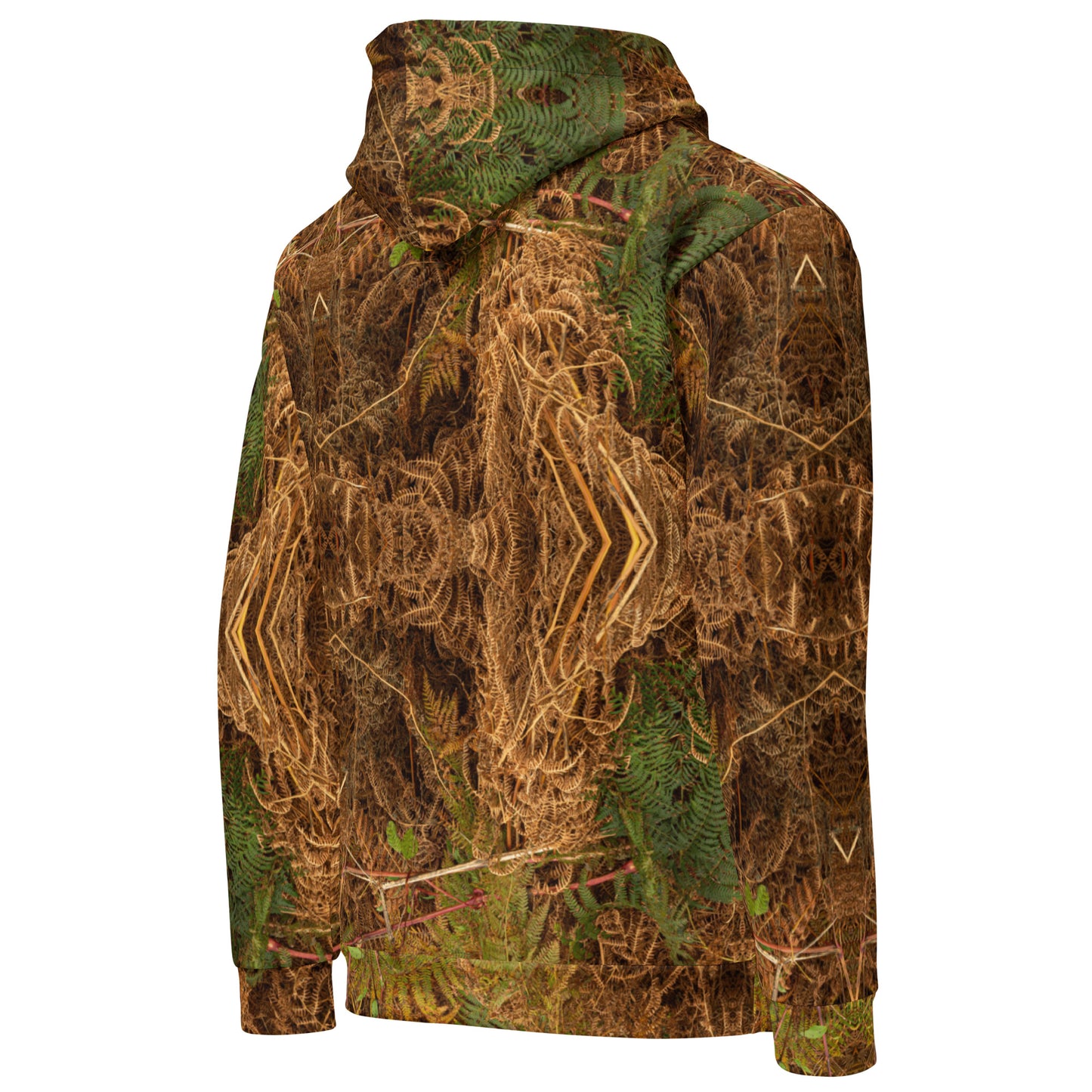 Unisex Hoodie - Fern Synergy Life & Decay Print - Psychedelic Voyager Art Collection