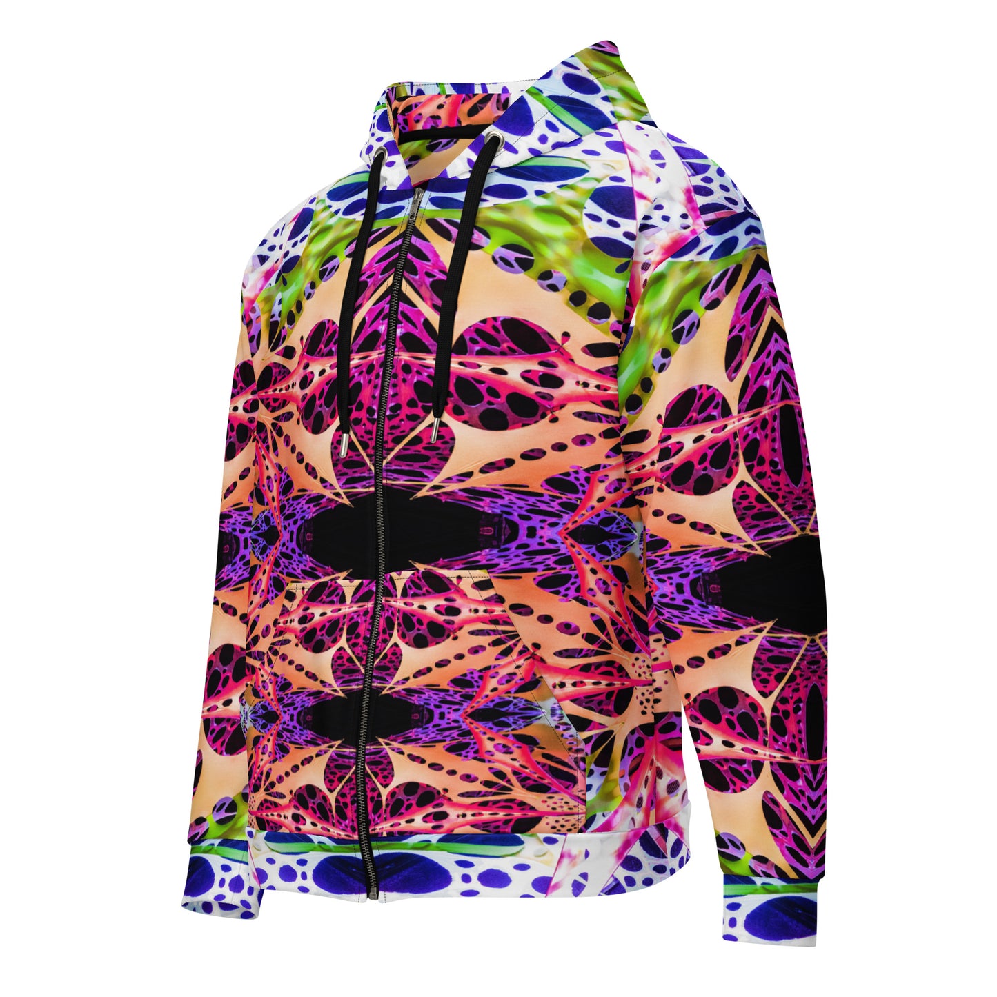 Unisex Zip Hoodie - Psychedelic Décor Print - Psychedelic Voyager Art Collection