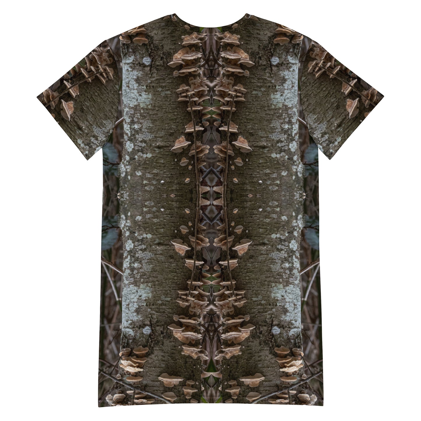 T-Shirt Dress - Fungal Interface Organisms Print - Psychedelic Voyager Art Collection