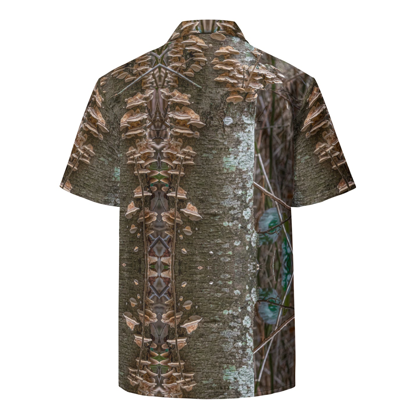 Unisex button shirt -  Fungal Interface Organisms Print - Psychedelic Voyager Art Collection