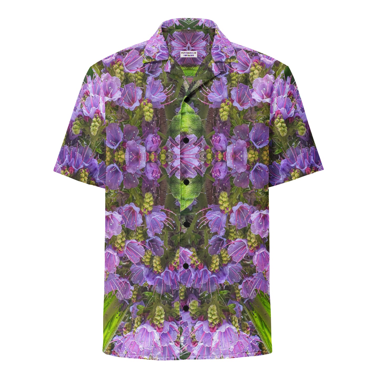 Unisex button shirt - Echium Pink Fountain - Psychedelic Voyager Art Collection