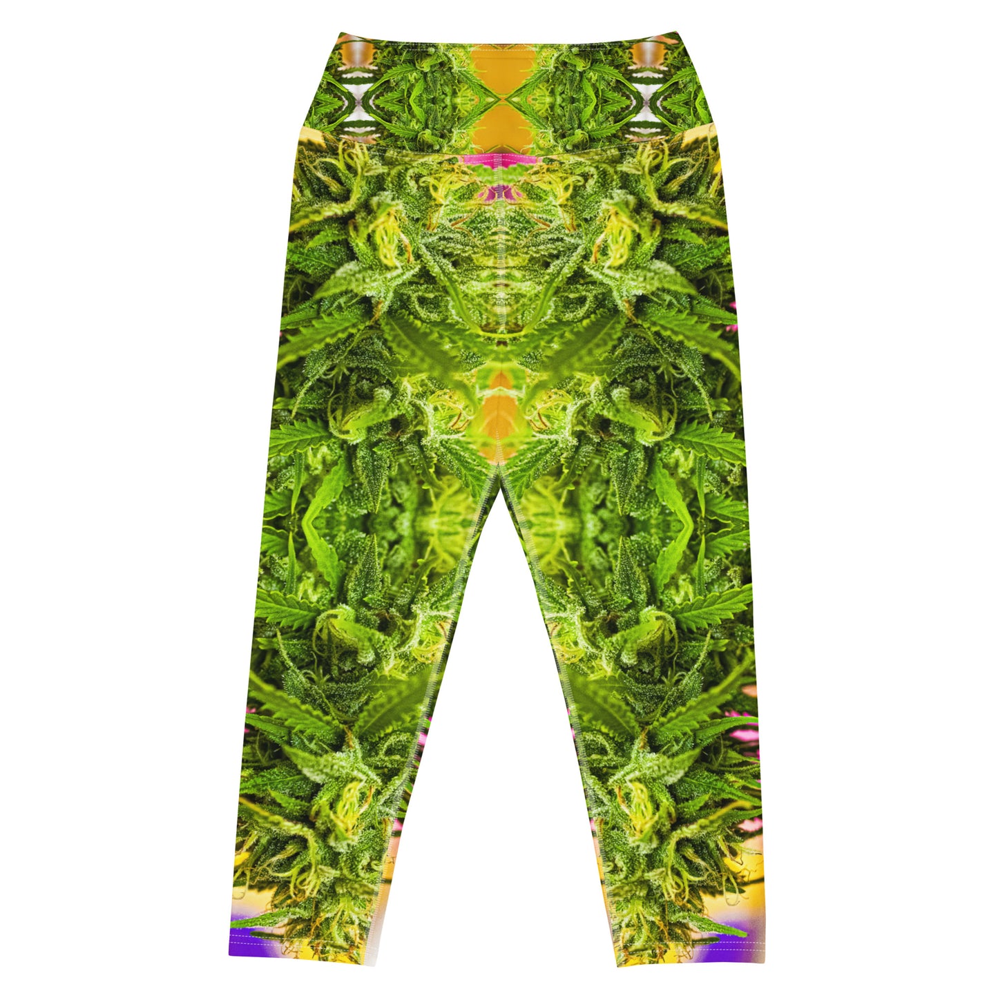 Yoga Capri Leggings - Mary Jane Print - Psychedelic Voyager Art Collection