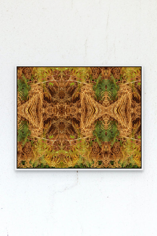 Gilcee Print Fern Synergy - Life & Decay - Mirrored Photographic Art by Psychedelic Voyager Art Collection.