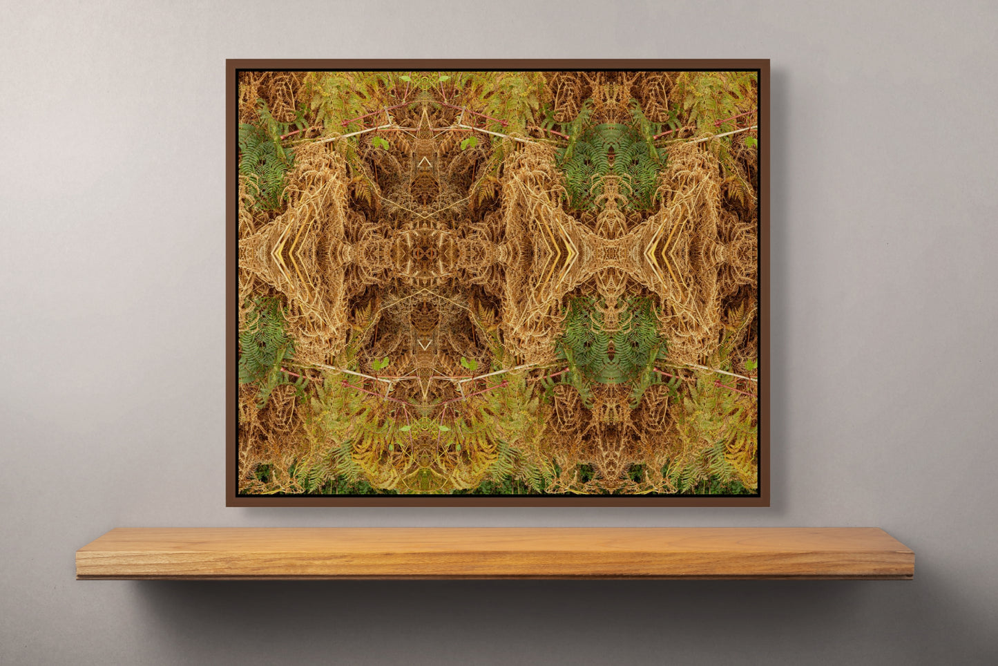 Gilcee Print Fern Synergy - Life & Decay - Mirrored Photographic Art by Psychedelic Voyager Art Collection.